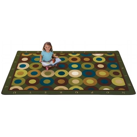 Carpets For Kids 17724 Calming Circles With Alphabet 4 Ft. X 6 Ft. Rectangle Carpet